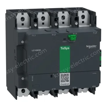 LC1G8004KUEN Contactor, high power, TeSys Giga 800, standard version, 4 pole/NO, AC-1 <=440V 1050A, 100-250VAC/DC coil