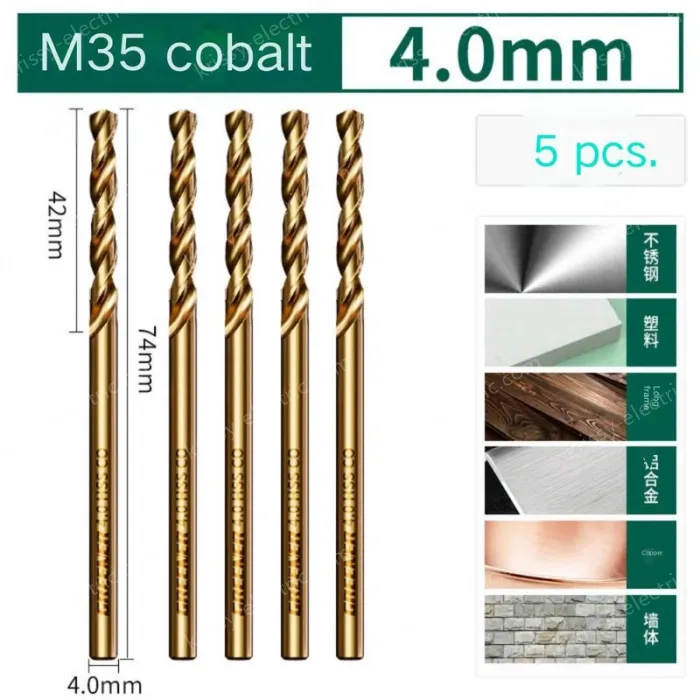 CONTAINS 4MM COBALT 5 STICKS