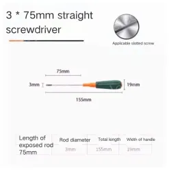 Slotted screwdriver 3*75