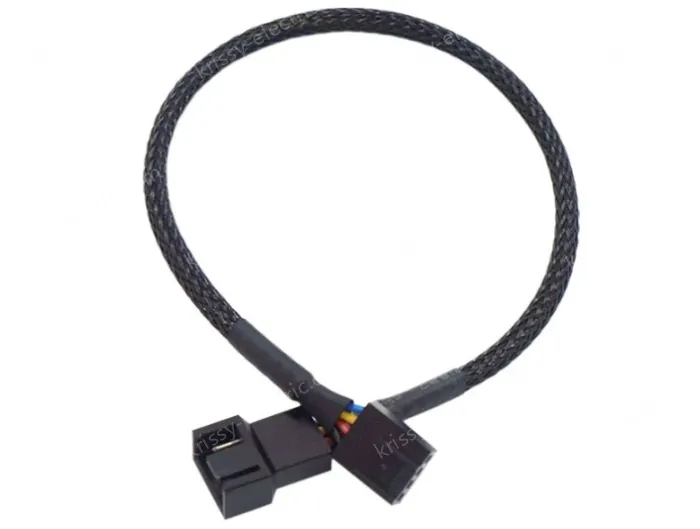 PWM one-point temperature control cooling fan extension cable 1in 1out