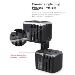 Hot sale world travel adapter KRUSB-WLG3304B