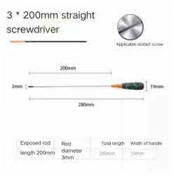 Slotted screwdriver 3*200