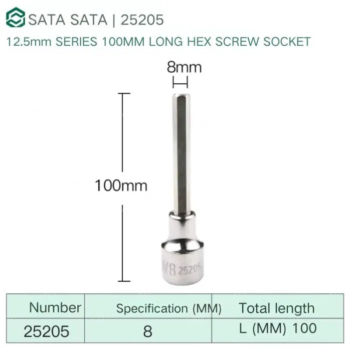 Dafei 8mm with a total length of 100mm-25205