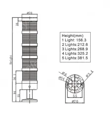 Combined warning lights NLT-70(4F)