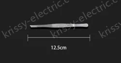 Stainless steel tweezers Straight round head (thick) 12.5cm