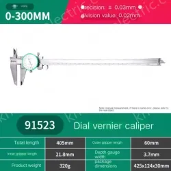 Caliper with table 0-300mm 91523m