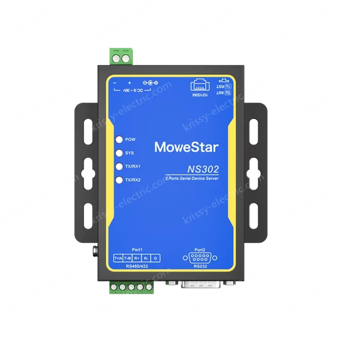 1 Port RS232 + 1 Port RS485/422 Serial to 100M Ethernet Server