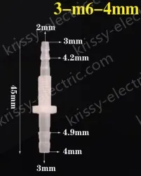 3-M6-4-Feed-through plastic connectors