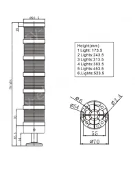 Combined warning lights NLT-90(2F)
