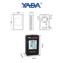 YD877Y-N2 digital temperature and humidity LCD display 485 RJ45