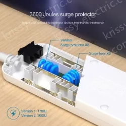 New 10 AC Outlets Surege Protector Power Strip