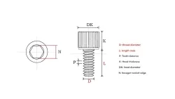 Cylindrical head hexagon socket screws M1.6*10