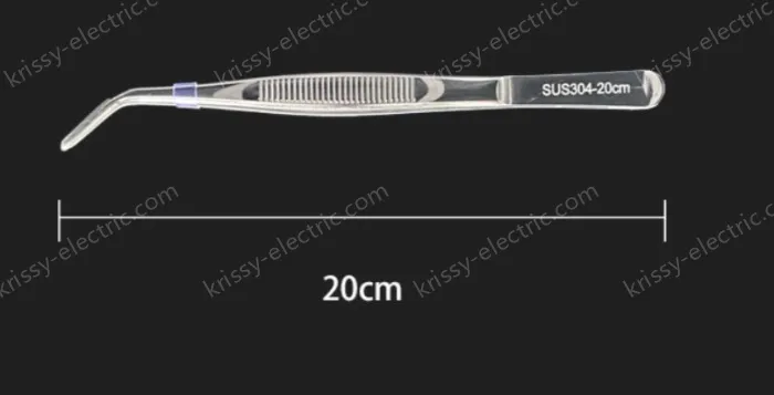 Stainless steel tweezers Curved round head (304 models) 20cm