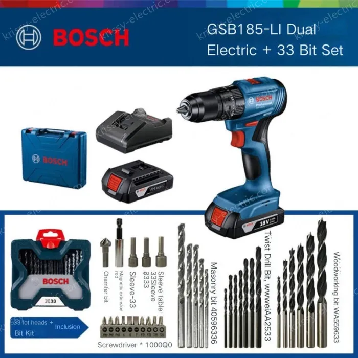 GSB 185-LI dual electric +33 pcs