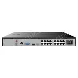 H.265+ PoE network Hard Disk Video Recorder (16PoE port /16 channels/dual disk)