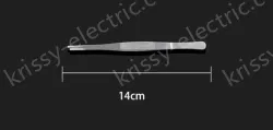 Stainless steel tweezers Straight round head (thick) 14cm