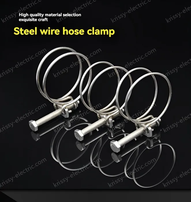 Double steel wire hose clamp 201 material 37-42*2 [wire diameter]