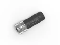 M12 3-hole female elbow connector