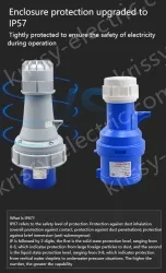 5 pole 63A exposed socket