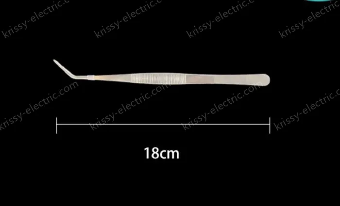 Stainless steel tweezers Curved tip (thick) 18cm