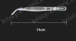 Stainless steel tweezers Curved round head (304 models) 14cm