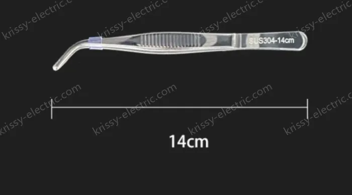 Stainless steel tweezers Curved round head (304 models) 14cm