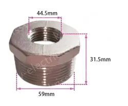 304/2 inch/1.5 inch stainless steel core inner and outer wire conversion joint