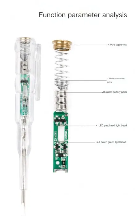 Double-lamp measuring pen 70-250V