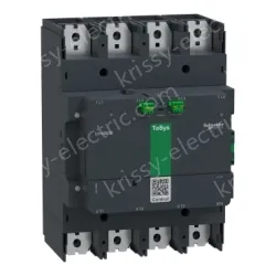 LC1G6304LSEA Contactor, high power, TeSys Giga 630, 4 pole/NO, AC-1 <=440V 1050A, 200-500VAC/DC coil