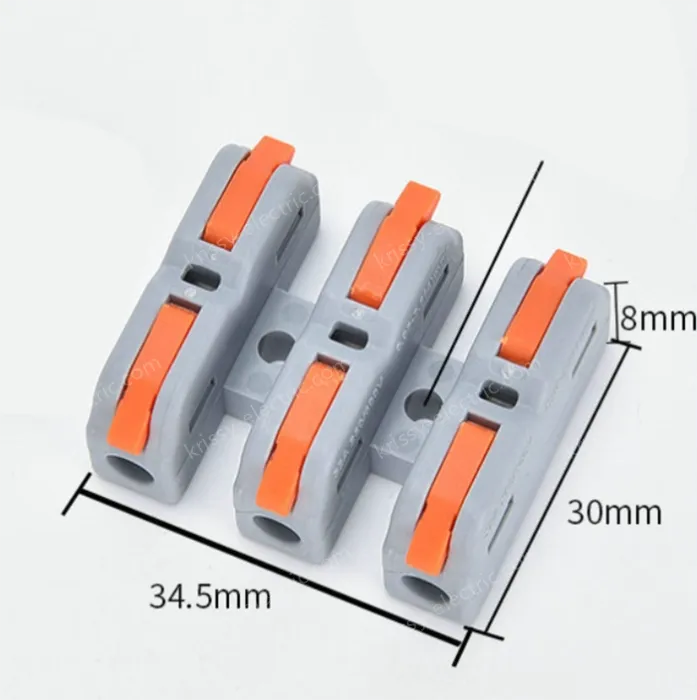 Quick terminal blocks-The SCH-3 can be fixed with three inlets and three outs