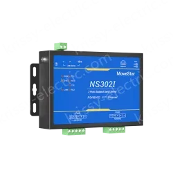 2 Ports RS485/422 Serial to 100M Ethernet Opto-isolated Server