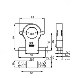 YDKR40 series,YDKR40-HTD-500 open hall DC sensor
