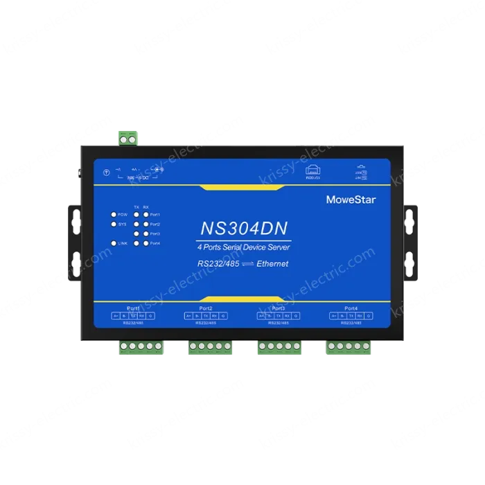 4 Ports RS232/485 Serial to 100M Ethernet Server
