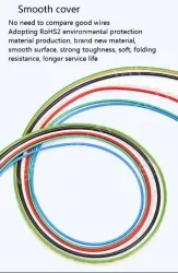 Teflon Wire Cable 20AWG Yellow to Green 20 cores