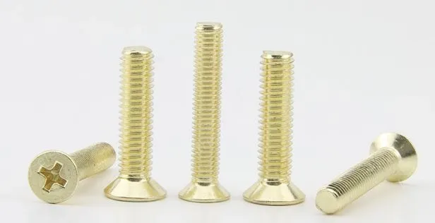 Golden Flat Head Screws M6*130